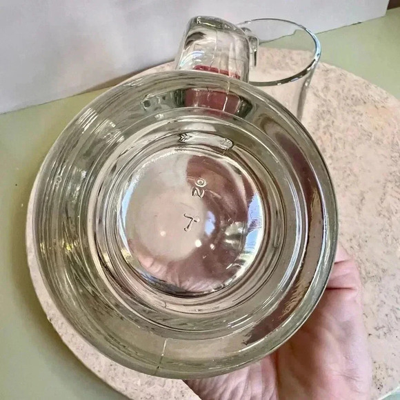 Set of 2 Clear Glass Beer Mugs Steins with Handles Heavy 6.5 Inches Tall - Picture 5 of 10